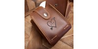 Personalized Leather Playing Card Holder