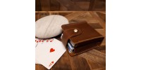 Porte-cartes à jouer en cuir personnalisé
