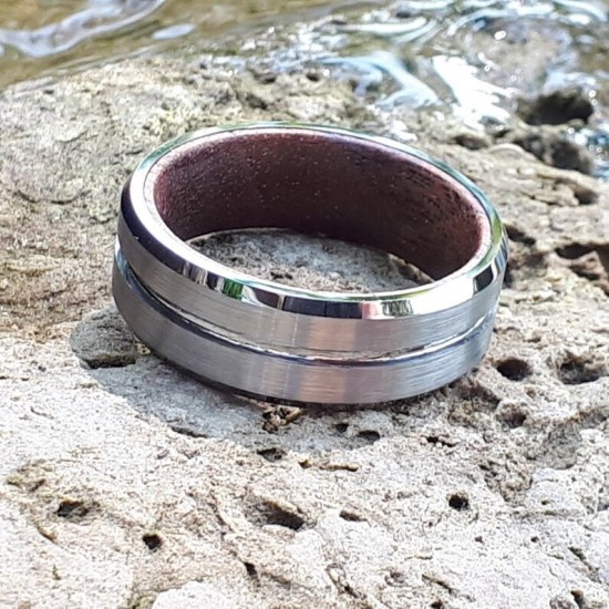 Silver Tungsten Ring